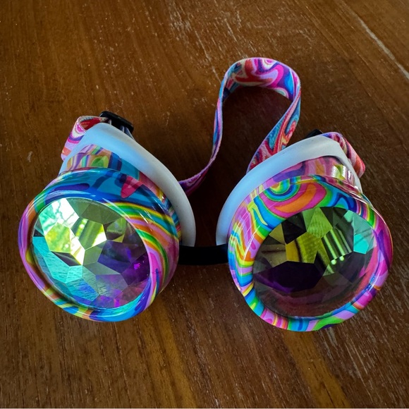 GloFX Kandi Swirl Padded Kaleidoscope Goggles - Picture 6 of 7